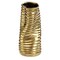 9-Inch Tall Ceramic Bent Melted Modern Style Sculpture Table Centerpiece Flower Vase, a Unique and Decorative Vase in an Elegant Gold Finish, Perfect for Adding Sophistication to Home or Office Décor, Ideal for Showcasing Fresh or Dried Flowers with